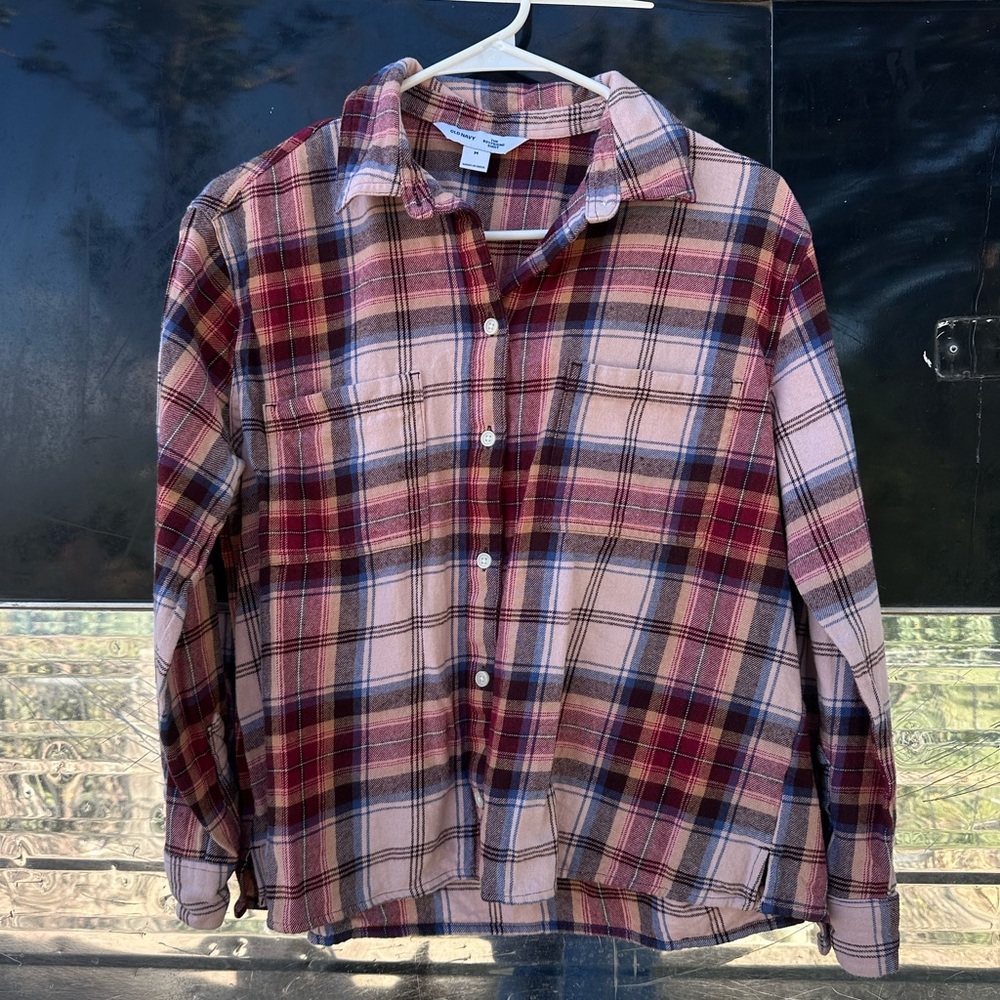 Old Navy Plaid Button Down Medium